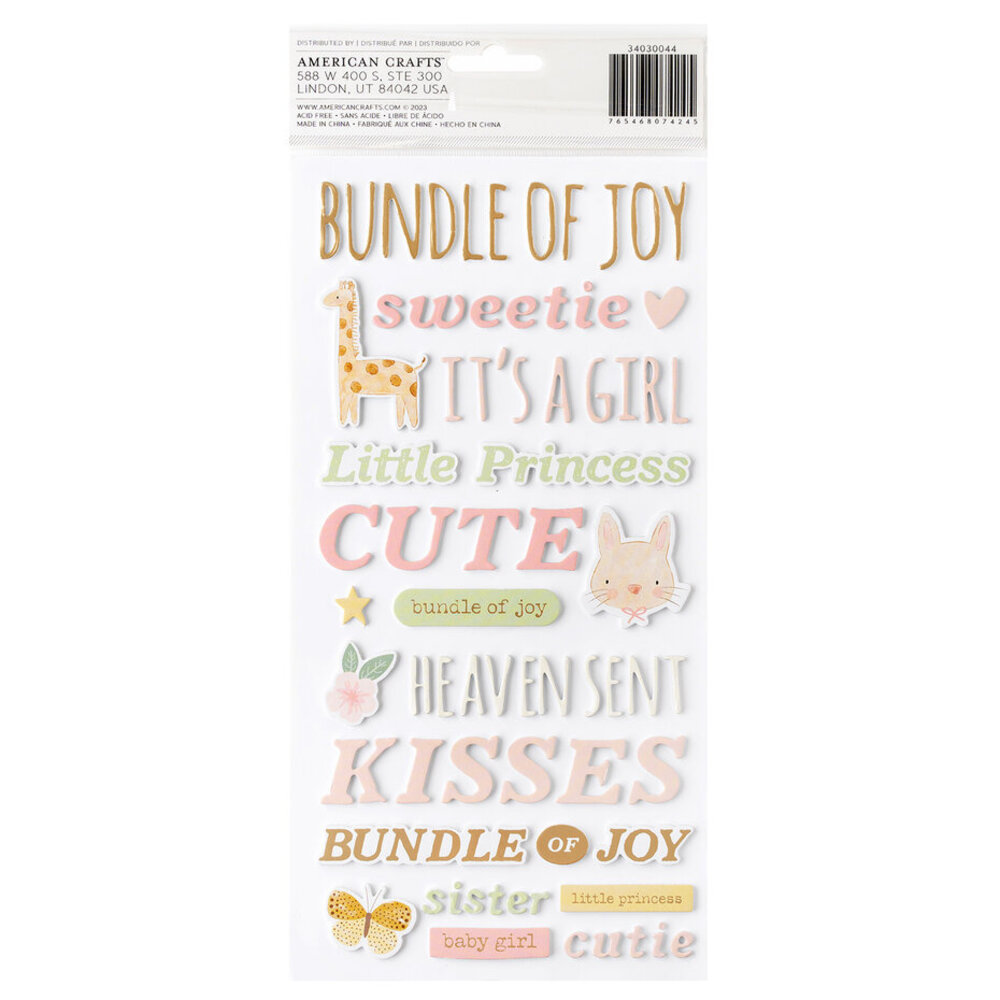 American Crafts Hello Little Girl Thickers Phrase (34030044) American Crafts Hello Little Girl Thickers Phrase (34030044)