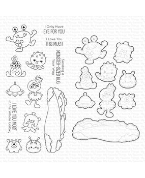 My Favorite Things Monster Love Stamp & Die Duo (DUO-005) My Favorite Things Monster Love Stamp & Die Duo (DUO-005)