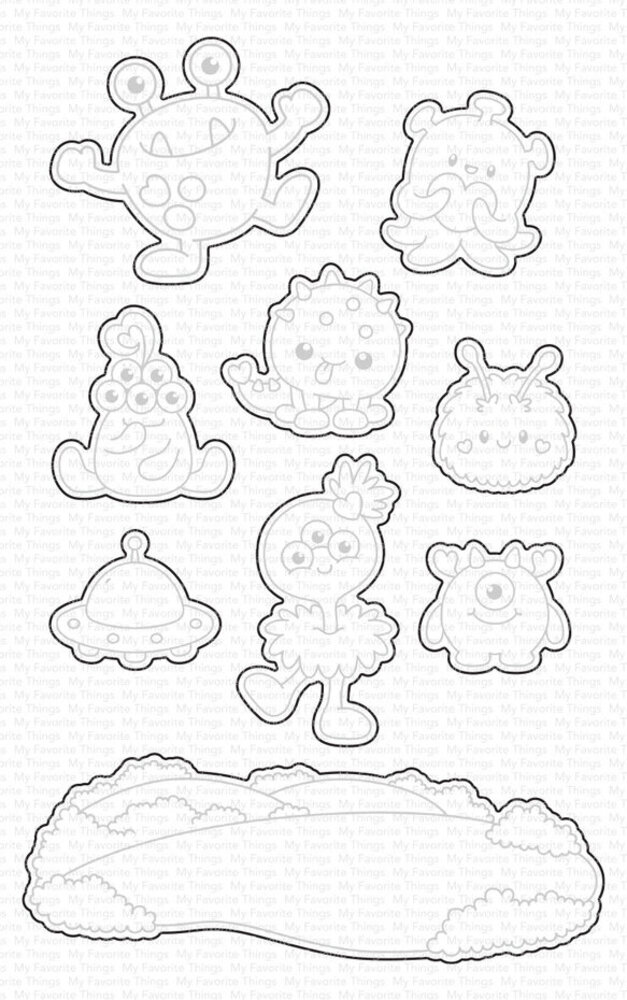 My Favorite Things Monster Love Stamp & Die Duo (DUO-005) My Favorite Things Monster Love Stamp & Die Duo (DUO-005)