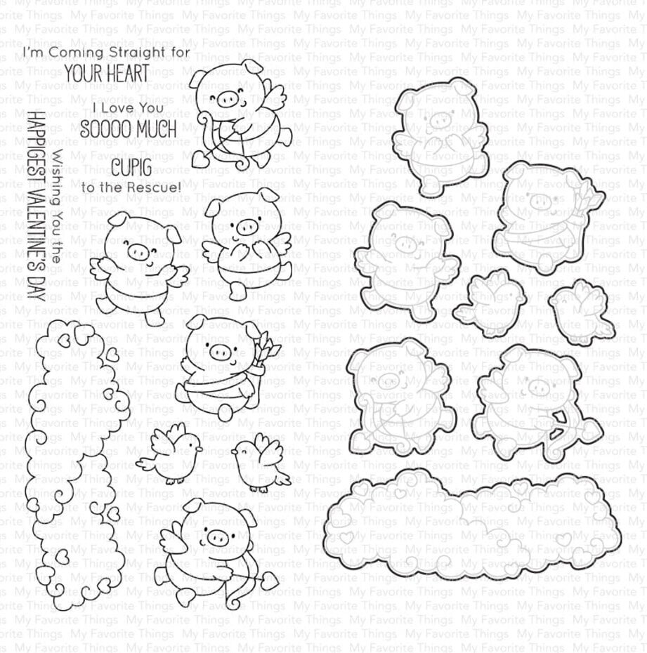 My Favorite Things Cupigs Stamp & Die Duo (DUO-006) - Paperpads.nl