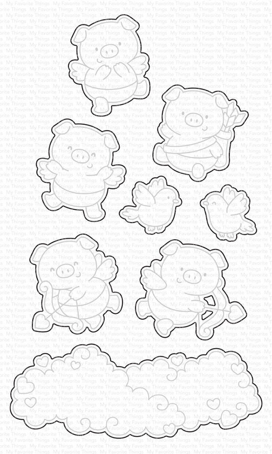 My Favorite Things Cupigs Stamp & Die Duo (DUO-006) - Paperpads.nl