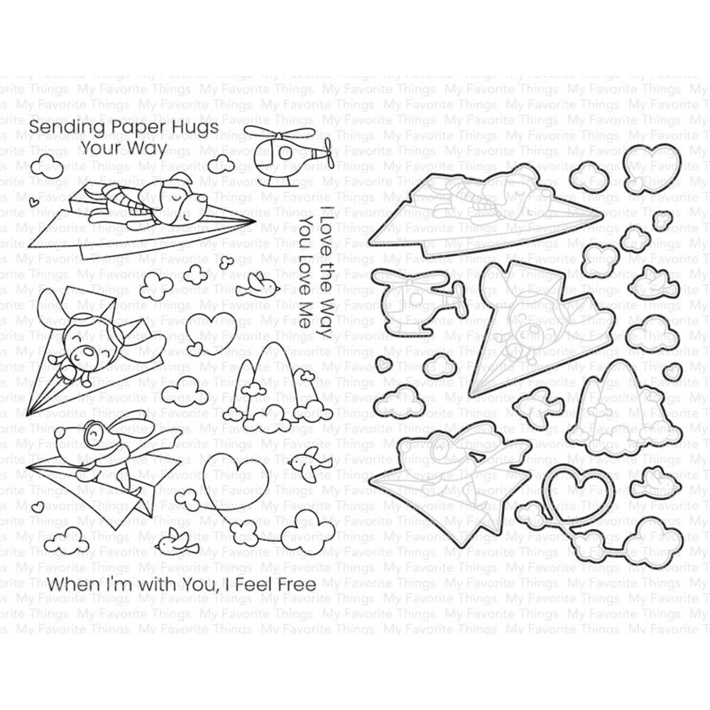 My Favorite Things Paper Planes Stamp & Die Duo (DUO-008) - Paperpads.nl