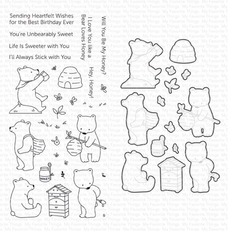 My Favorite Things Unbearably Sweet Stamp & Die Duo (DUO-009)