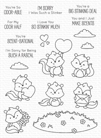 My Favorite Things Scent-sational Skunks Clear Stamps (JB-027)