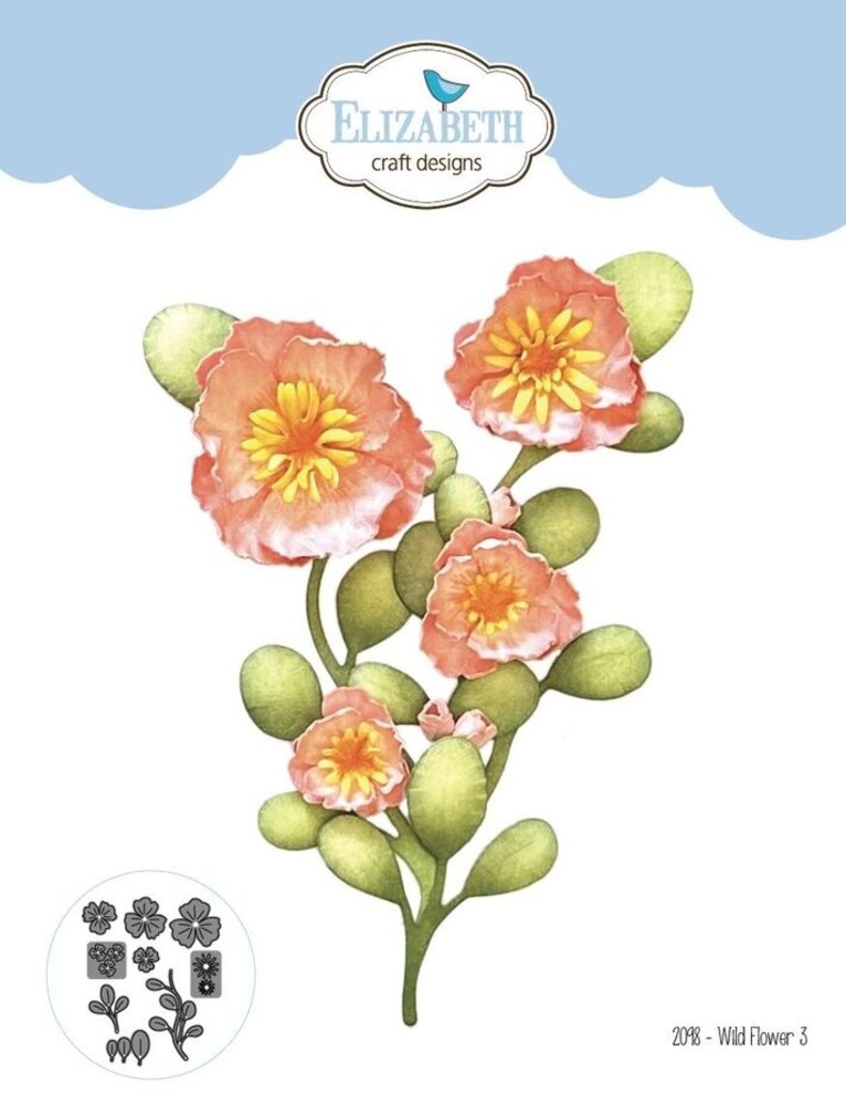Elizabeth Craft Designs Garden Party Wild Flower 3 Dies (2098)