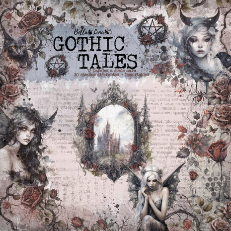 Bella Luna Crafts Gothic Tales 12x12 Inch Collection Pack (BLC-0033)
