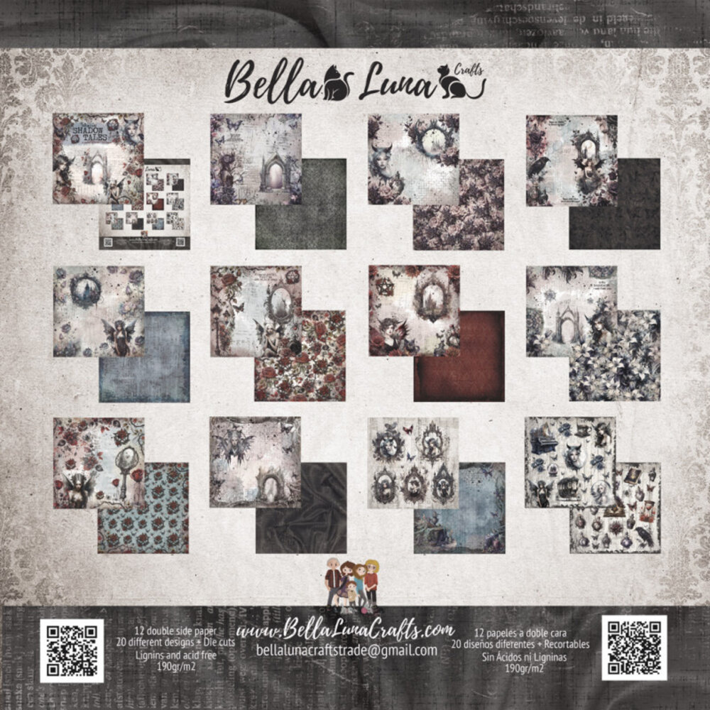 Bella Luna Crafts Gothic Tales 12x12 Inch Collection Pack (BLC-0033)