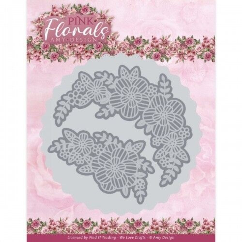 Amy Design Pink Florals Big Floral Circle Dies (ADD10310)