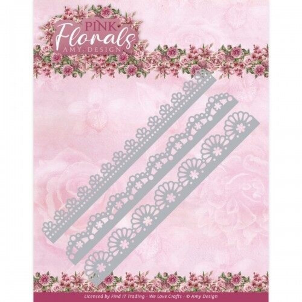 Amy Design Pink Florals Floral Border Dies (ADD10312) - Paperpads.nl