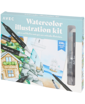 AVEC Watercolor Illustration Kit Seaside Escape (3009820) AVEC Watercolor Illustration Kit Seaside Escape (3009820)