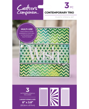 Crafter's Companion Contemporary Trio Multi-Use Stencil Set (CC-STEN-CONTRIO)