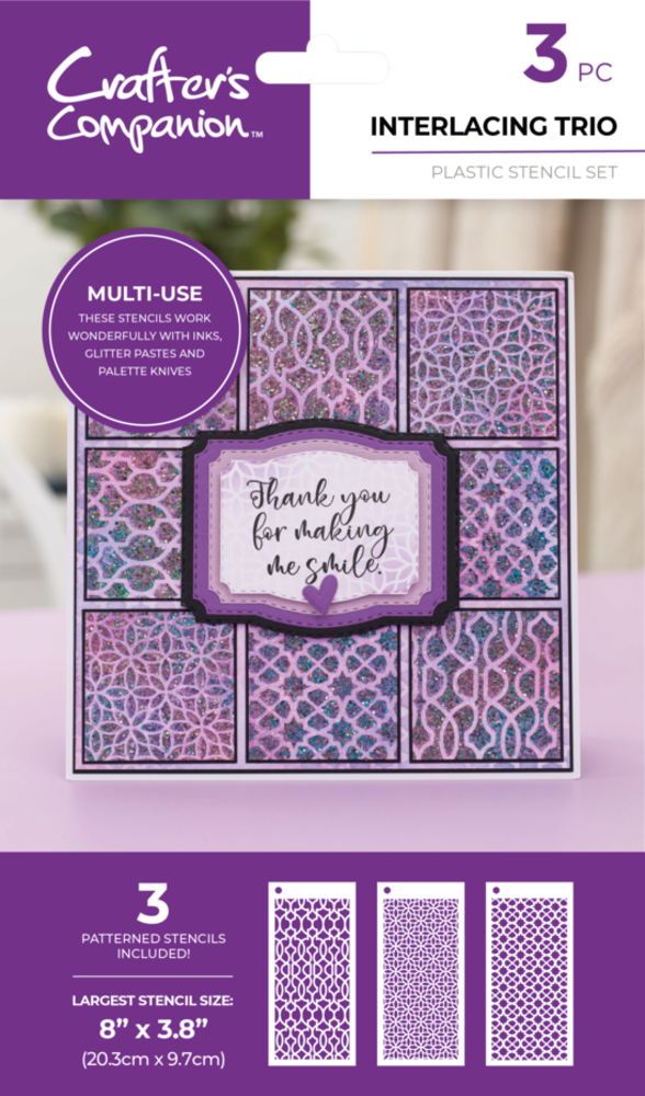 Crafter's Companion Interlacing Trio Multi-Use Stencil Set (CC-STEN-INTTRIO)