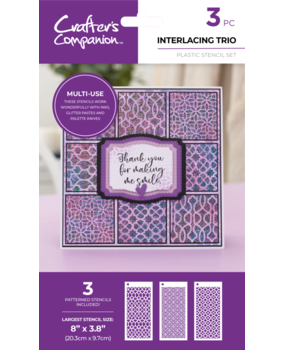 Crafter's Companion Interlacing Trio Multi-Use Stencil Set (CC-STEN-INTTRIO)