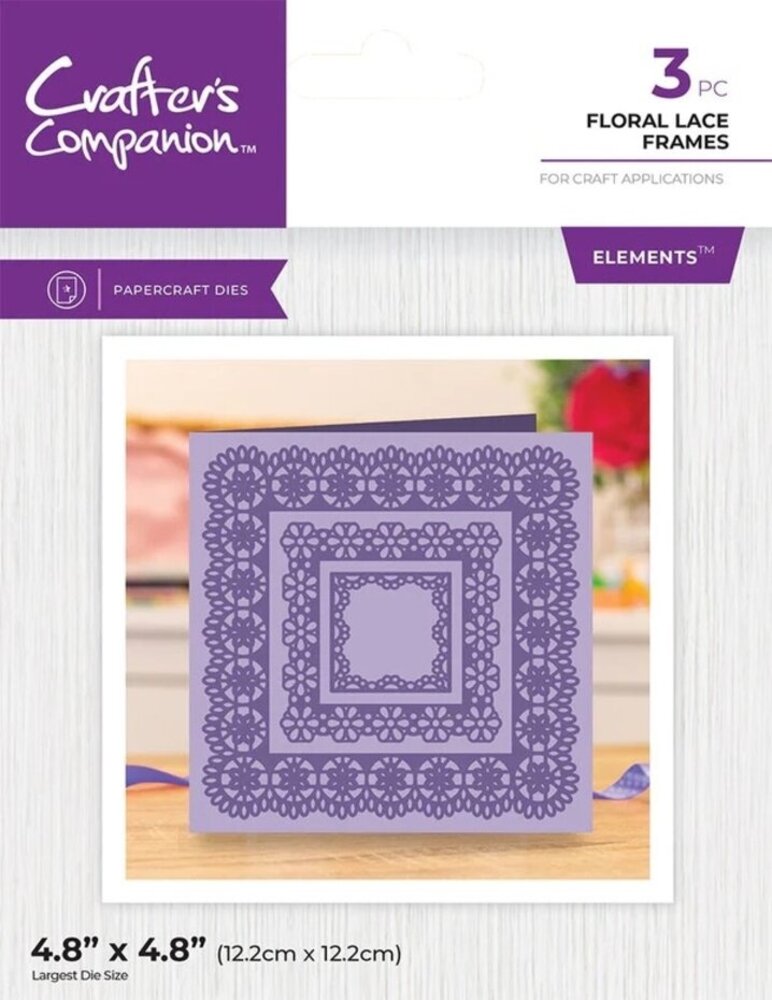 Crafter's Companion Floral Lace Frames Elements Dies (GEM-MD-ELE-FLLF)