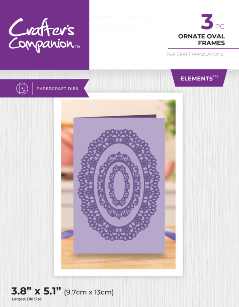 Crafter's Companion Ornate Oval Frames Elements Dies (GEM-MD-ELE-OROV) Crafter's Companion Ornate Oval Frames Elements Dies (GEM-MD-ELE-OROV)
