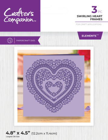Crafter's Companion Swirling Heart Frames Elements Dies (GEM-MD-ELE-SWHE) Crafter's Companion Swirling Heart Frames Elements Dies (GEM-MD-ELE-SWHE)