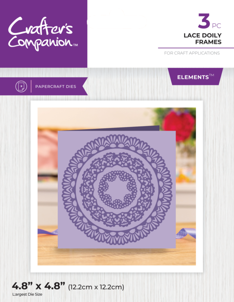 Crafter's Companion Lace Doily Frames Elements Dies (GEM-MD-ELE-LADO)
