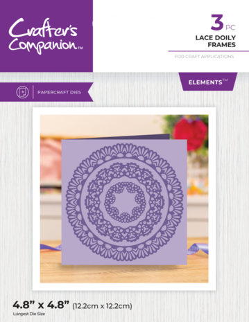 Crafter's Companion Lace Doily Frames Elements Dies (GEM-MD-ELE-LADO)