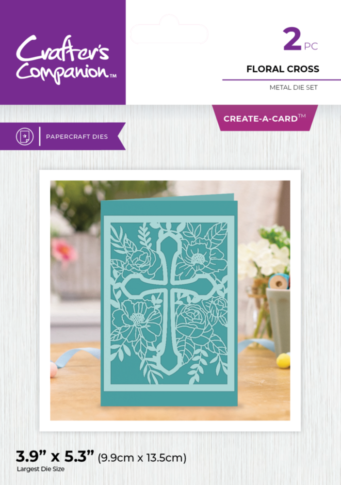 Crafter's Companion Floral Cross Create-a-Card Dies (CC-MD-FLCR) Crafter's Companion Floral Cross Create-a-Card Dies (CC-MD-FLCR)