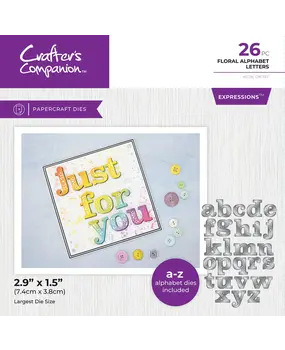 Crafter's Companion Floral Alphabet Letters Expressions Dies (GEM-MD-EXP-FAL) Crafter's Companion Floral Alphabet Letters Expressions Dies (GEM-MD-EXP-FAL)