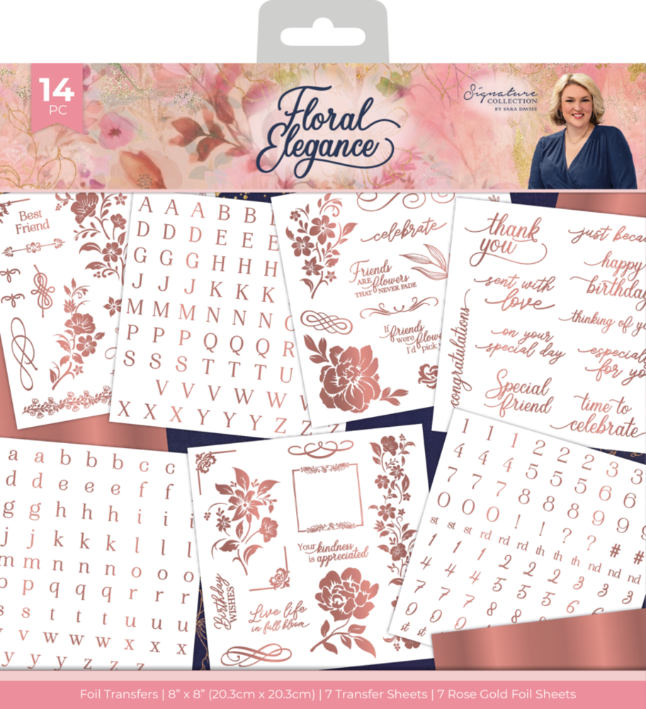 Crafter's Companion Floral Elegance 8x8 Inch Foil Transfers (S-FE-FOILTR8) Crafter's Companion Floral Elegance 8x8 Inch Foil Transfers (S-FE-FOILTR8)
