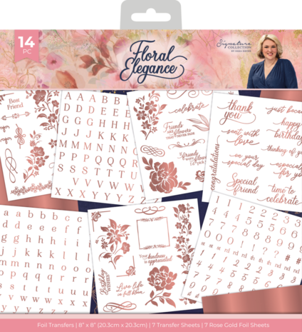 Crafter's Companion Floral Elegance 8x8 Inch Foil Transfers (S-FE-FOILTR8) Crafter's Companion Floral Elegance 8x8 Inch Foil Transfers (S-FE-FOILTR8)