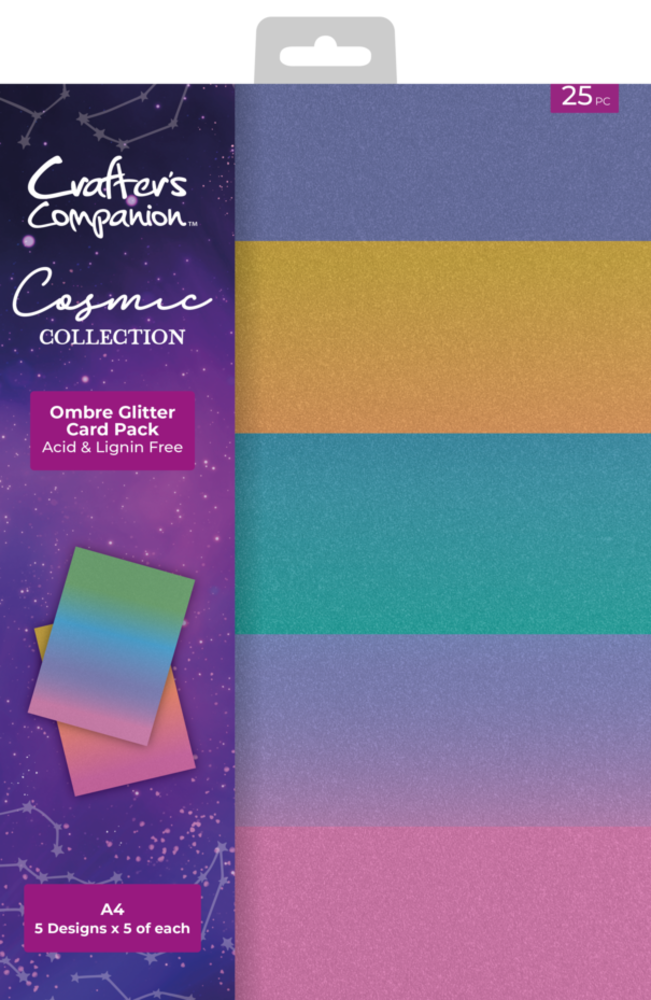 Crafter's Companion Cosmic Collection A4 Ombre Glitter Card Pack (COS-OMBGLIT-A4) Crafter's Companion Cosmic Collection A4 Ombre Glitter Card Pack (COS-OMBGLIT-A4)