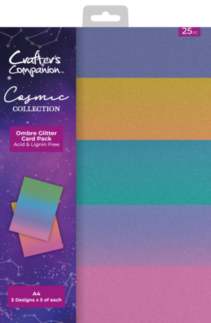Crafter's Companion Cosmic Collection A4 Ombre Glitter Card Pack (COS-OMBGLIT-A4) Crafter's Companion Cosmic Collection A4 Ombre Glitter Card Pack (COS-OMBGLIT-A4)