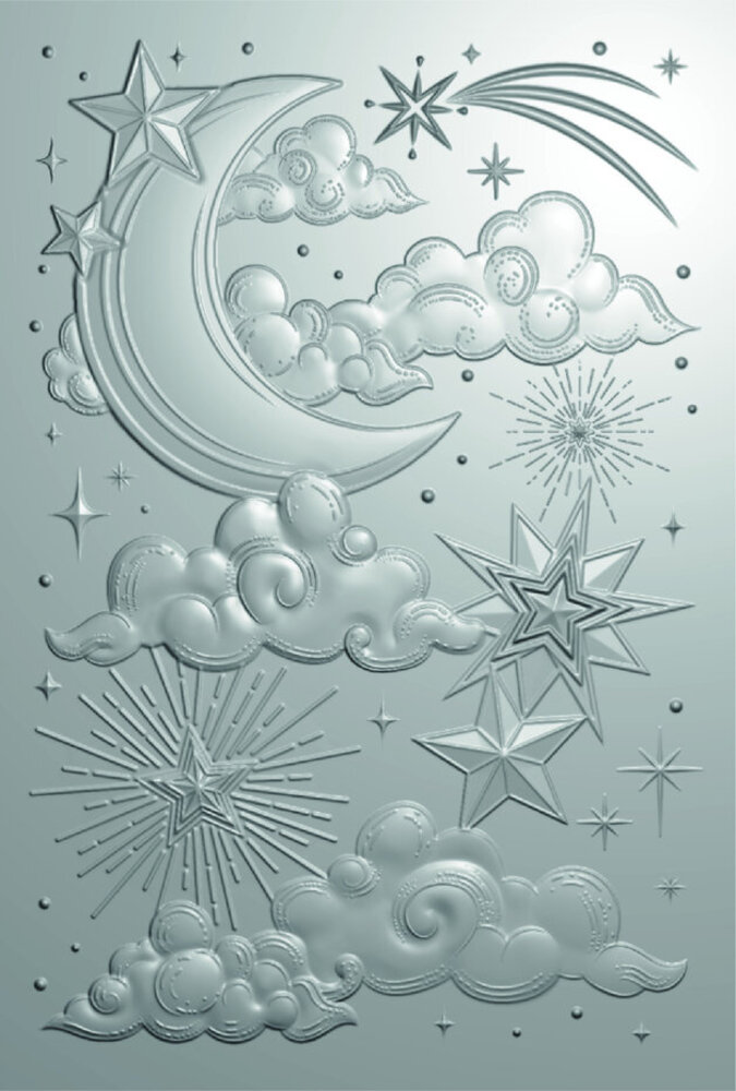Crafter's Companion Cosmic Collection 3D Embossing Folder & Die Moon and Stars (COS-3DEF4-MD-MAS) Crafter's Companion Cosmic Collection 3D Embossing Folder & Die Moon and Stars (COS-3DEF4-MD-MAS)