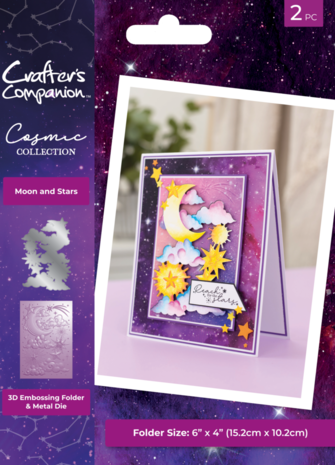 Crafter's Companion Cosmic Collection 3D Embossing Folder & Die Moon and Stars (COS-3DEF4-MD-MAS) Crafter's Companion Cosmic Collection 3D Embossing Folder & Die Moon and Stars (COS-3DEF4-MD-MAS)