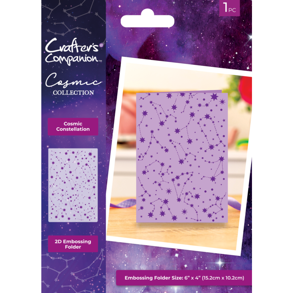 Crafter's Companion Cosmic Collection 2D Embossing Folder Cosmic Const ...