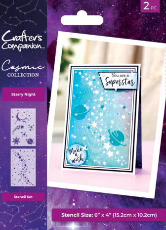 Crafter's Companion Cosmic Collection Stencil Starry Night (COS-STEN-STNI) Crafter's Companion Cosmic Collection Stencil Starry Night (COS-STEN-STNI)