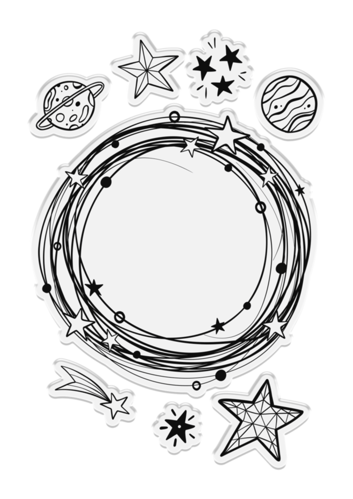 Crafter's Companion Cosmic Collection Clear Stamp Orbit Collection (COS-CA-ST-ORCO)