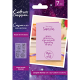 Crafter's Companion Cosmic Collection Clear Stamp Sentiments Reach for the Stars (COS-CA-ST-RFTS)