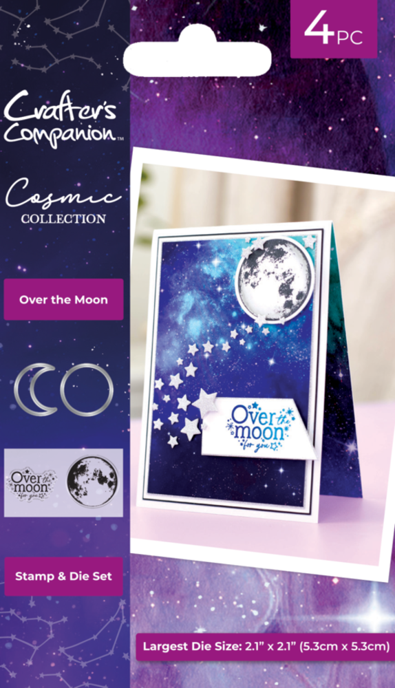 Crafter's Companion Cosmic Collection Stamp & Die Over the Moon (COS-STD-OTM) Crafter's Companion Cosmic Collection Stamp & Die Over the Moon (COS-STD-OTM)