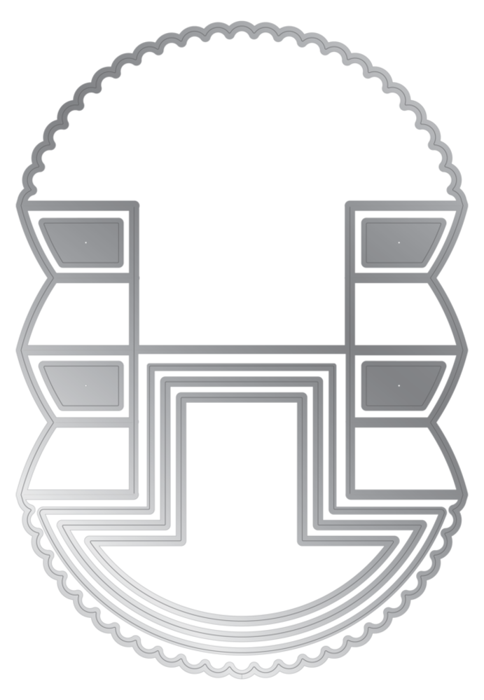 Gemini Scalloped Stepper Rocker Card Create-a-Card Dies (GEM-MD-CAD-SSRC)