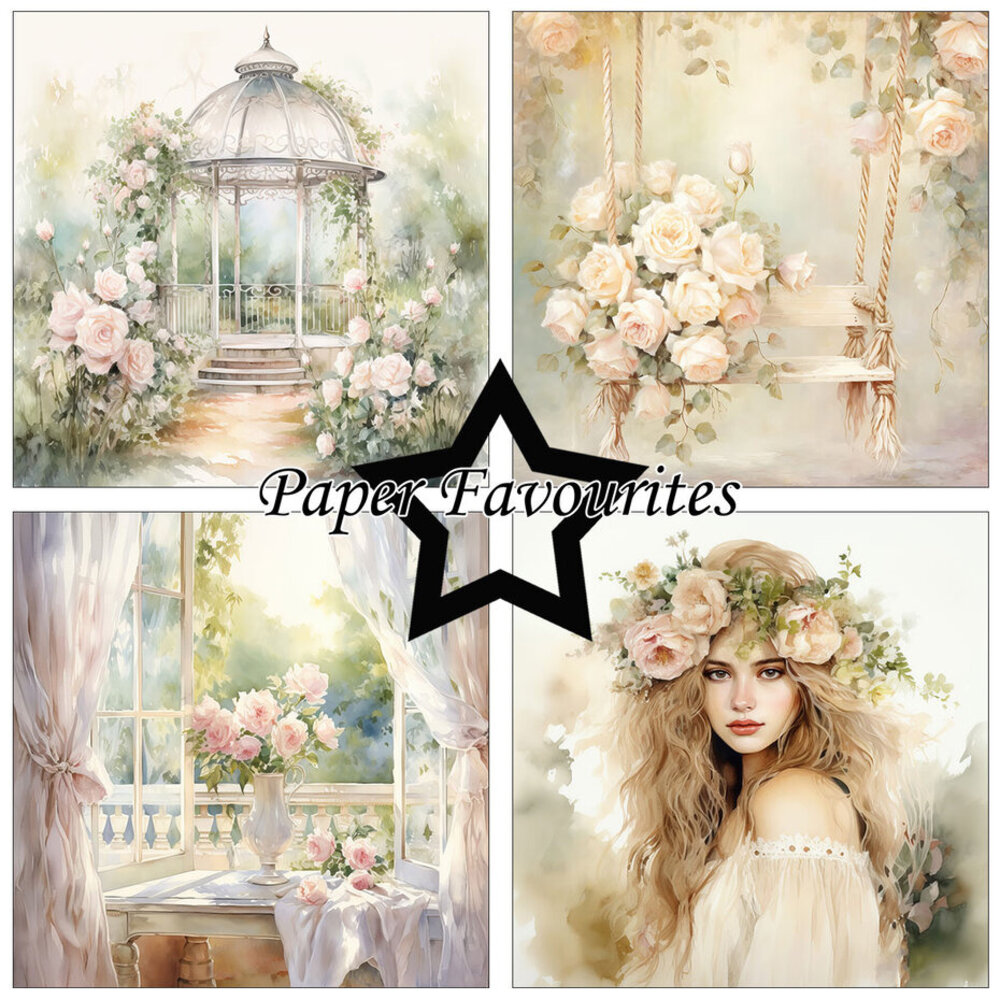 Paper Favourites Shabby Chic Roses 6x6 Inch Paper Pack (PF274) Paper Favourites Shabby Chic Roses 6x6 Inch Paper Pack (PF274)