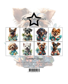 Paper Favourites Summer Dogs 6x6 Inch Paper Pack (PF275)