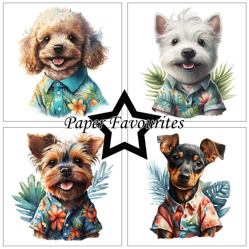 Paper Favourites Summer Dogs 6x6 Inch Paper Pack (PF275)