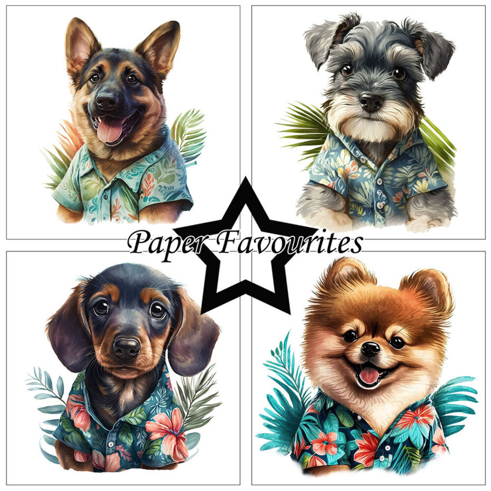Paper Favourites Summer Dogs 6x6 Inch Paper Pack (PF275)