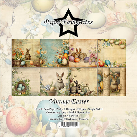 Paper Favourites Vintage Easter 12x12 Inch Paper Pack (PF476)