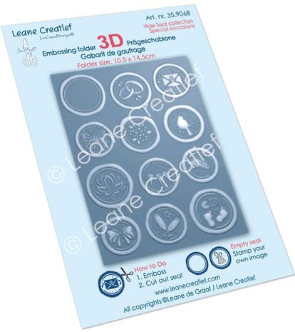 Leane Creatief Wax Seals: Special Occasions 3D Embossing Folder (35.9068) Leane Creatief Wax Seals: Special Occasions 3D Embossing Folder (35.9068)