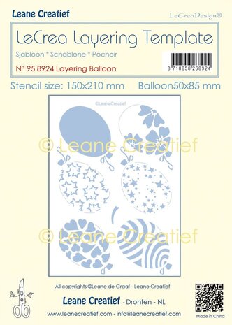 Leane Creatief Masking Stencil Balloon (95.8924) Leane Creatief Masking Stencil Balloon (95.8924)