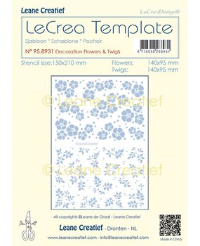 Leane Creatief Masking Stencil Flowers & Twigs (95.8931)
