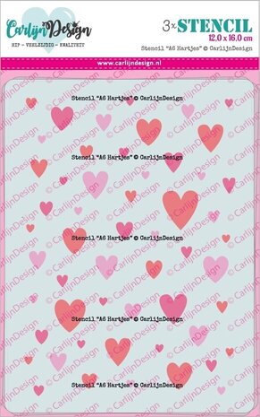 Carlijn Design Stencils A6 Hartjes (CDSC-0029) Carlijn Design Stencils A6 Hartjes (CDSC-0029)