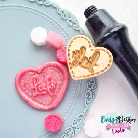 Carlijn Design Wax Seal Stamper 1 Inch Liefs hartje (CDWX-0015)