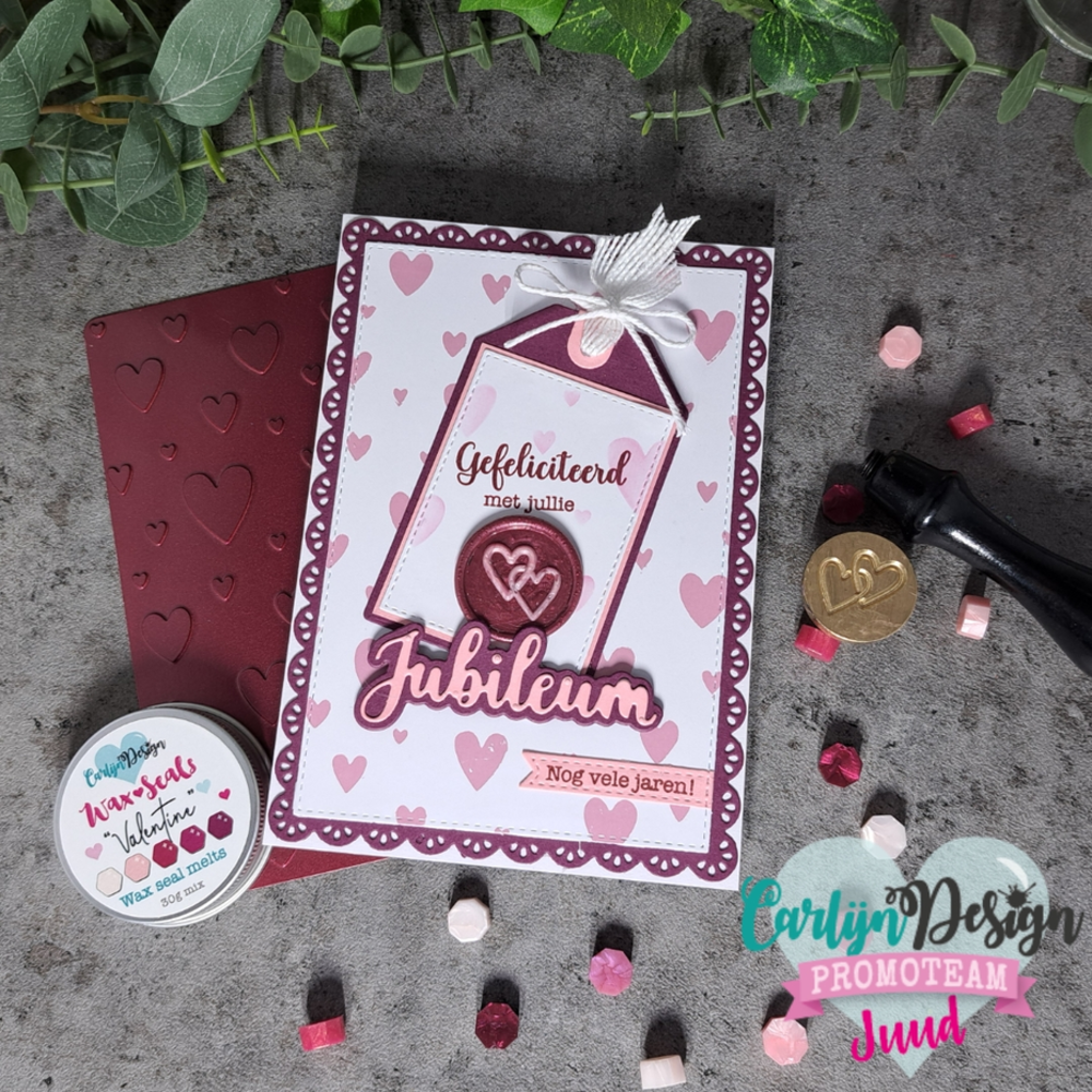 Carlijn Design Wax Seal Stamper 1 Inch Verbonden Hartjes (CDWX-0062) Carlijn Design Wax Seal Stamper 1 Inch Verbonden Hartjes (CDWX-0062)