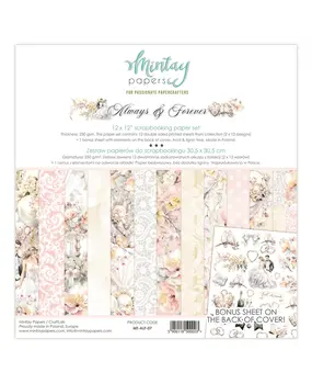 Mintay Always & Forever 12x12 Inch Scrapbooking Paper Set (MT-ALF-07) Mintay Always & Forever 12x12 Inch Scrapbooking Paper Set (MT-ALF-07)