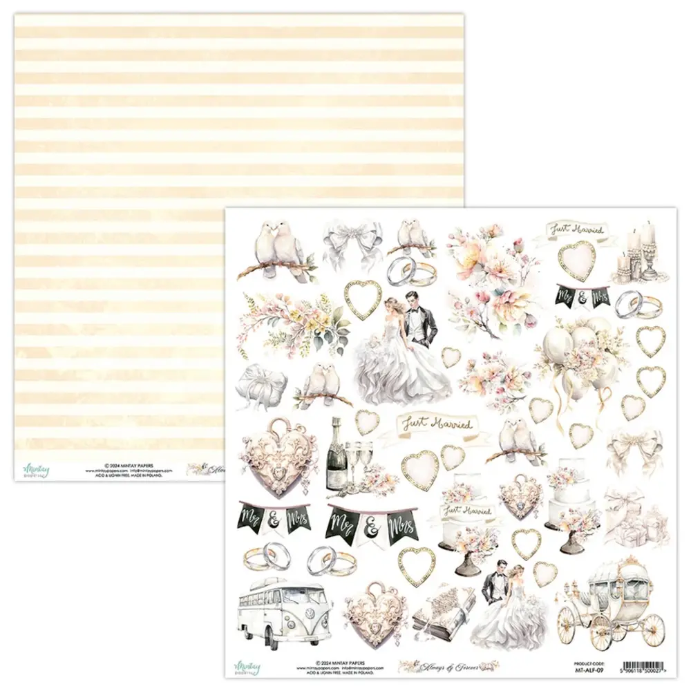 Mintay Always & Forever 12x12 Inch Scrapbooking Paper Set (MT-ALF-07) Mintay Always & Forever 12x12 Inch Scrapbooking Paper Set (MT-ALF-07)