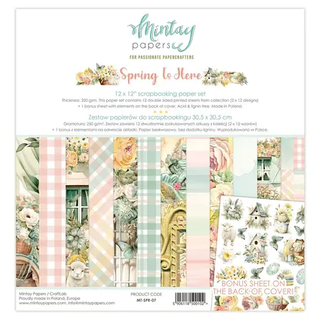Mintay Spring Is Here 12x12 Inch Scrapbooking Paper Set (MT-SPR-07) Mintay Spring Is Here 12x12 Inch Scrapbooking Paper Set (MT-SPR-07)